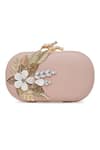 Buy_Richa Gupta_Pink Embellished Leather Clutch With Sling _Online_at_Aza_Fashions