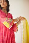Shop_Rajiramniq_Pink Cotton Silk Printed Shell Round Kurta Set _Online_at_Aza_Fashions
