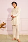 Shop_Artless_White Tencel Cotton Straight Kurta _at_Aza_Fashions