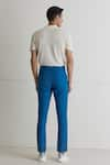 Shop_Artless_Blue Cotton Twill Into The Ocean Trousers _at_Aza_Fashions