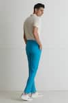 Shop_Artless_Blue Cotton Twill Sing Me Trouser _at_Aza_Fashions