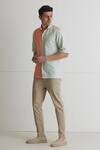 Buy_Artless_Peach Cotton Linen Sunset Shirt _Online_at_Aza_Fashions