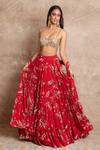 Buy_Arpita Mehta_Red Georgette Floral Print Skirt Set_Online_at_Aza_Fashions