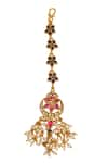 Buy_Ajooni Jewels_Gold Plated Kundan And Stones Embellished Maangtikka _at_Aza_Fashions