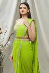 Buy_Ranian_Gold Embroidered Cutdana Belt _Online_at_Aza_Fashions