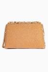 Shop_Soniya G_Shell Embroidered Clutch With Handle_at_Aza_Fashions