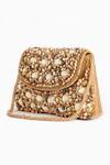 Shop_Soniya G_Shell Embroidered Clutch With Handle_Online_at_Aza_Fashions