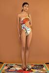 Buy_Shivan & Narresh_Multi Color Printed Asymmetric Monokini _Online_at_Aza_Fashions