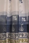 Shop_Inheritance India_Blue Cotton Print Chanderi Curtains Set Of 2 _at_Aza_Fashions