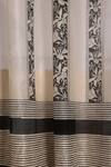 Shop_Inheritance India_Black Cotton Print Chanderi Curtains Set Of 2_at_Aza_Fashions