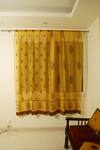 Buy_Inheritance India_Yellow Cotton Print Hand Block Chanderi Curtains Set Of 2 _at_Aza_Fashions