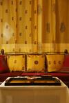 Inheritance India_Yellow Cotton Print Hand Block Chanderi Curtains Set Of 2 _Online_at_Aza_Fashions