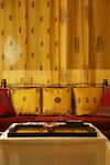 Buy_Inheritance India_Yellow Cotton Print Hand Block Chanderi Curtains Set Of 2 _Online_at_Aza_Fashions