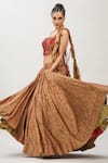 Shop_Shruti S_Beige Lehenga Silkcholi  Silkdupatta  Organza Cutdana Work, Hand Silk Set_Online_at_Aza_Fashions