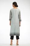 Shop_Shruti S_Grey Kurta Silkpalazzo  Silkdupatta  Georgette Silk Set_at_Aza_Fashions