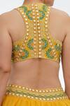 Shruti S_Yellow Mirror Embroidered Choli Lehenga Set_at_Aza_Fashions