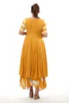 Shop_Shruti S_Yellow Kurta Mulmulskirt  Tie Dye Round Lehenga And Set _at_Aza_Fashions