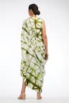 Shop_Shruti S_Green Cotton Tie Dye Round Shibori Toga Dress_at_Aza_Fashions