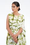 Shop_Shruti S_Green Cotton Tie Dye Round Shibori Toga Dress_Online_at_Aza_Fashions
