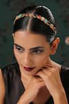 Paisley Pop_Multi Color Stone Gold Plated Headband _Online_at_Aza_Fashions