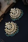 Buy_Paisley Pop_Gold Plated Kundan And Stone Chandbali Earrings _Online_at_Aza_Fashions