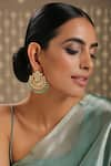 Shop_Paisley Pop_Gold Plated Kundan And Stone Chandbali Earrings _Online_at_Aza_Fashions