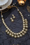 Buy_Paisley Pop_Gold Plated Diamonds Kundan Necklace Jewellery Set _Online_at_Aza_Fashions