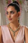 Paisley Pop_Gold Plated Kundan Necklace Jewellery Set _Online_at_Aza_Fashions