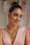 Shop_Paisley Pop_Gold Plated Kundan Necklace Jewellery Set _Online_at_Aza_Fashions