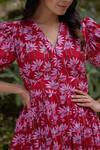 Shop Rivaaj Clothing Red Cotton Sunflower Print Dress Online at Aza Fashions Shop_Rivaaj Clothing_Red Cotton Sunflower Print Dress_Online_at_Aza_Fashions