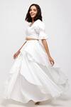 Buy_Daisydays.CO._White Cotton Embroidered Sanhe Layered Cascading Skirt And Crop Top Set _at_Aza_Fashions