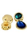 Curio Cottage_Blue Stones Drop Earrings_Online_at_Aza_Fashions