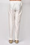 Aryavir Malhotra_Beige Art Silk Plain Elasticated Pant_Online_at_Aza_Fashions