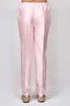 Aryavir Malhotra_Pink Art Silk Plain Elasticated Pant _Online_at_Aza_Fashions