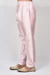 Buy_Aryavir Malhotra_Pink Art Silk Plain Elasticated Pant _Online_at_Aza_Fashions