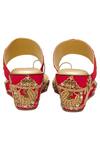 Buy_Kkarma Accessories_Red Embroidery Platform Wedges _Online_at_Aza_Fashions