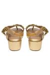 Buy_Kkarma Accessories_Gold Embroidery Ghungroo Embellished Platform Sandals _Online_at_Aza_Fashions