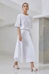 The Summer House_White Boga Organic Cotton Skirt_Online_at_Aza_Fashions
