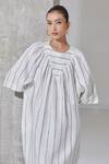 Shop_The Summer House_White Bianca Linen Striped Dress_Online_at_Aza_Fashions