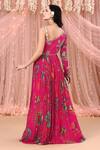 Shop Aayushi Maniar Pink Organza, Crepe Silk Floral Print, Zardozi Work Anarkali With Dupatta at Aza Fashions Shop_Aayushi Maniar_Pink Organza, Crepe Silk Floral Print, Zardozi Work Anarkali With Dupatta_at_Aza_Fashions