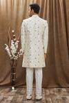 Shop_Arihant Rai Sinha_White Heavy Imported Silk Floral Embroidered Kurta Set_at_Aza_Fashions