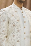 Shop_Arihant Rai Sinha_White Heavy Imported Silk Floral Embroidered Kurta Set_Online_at_Aza_Fashions