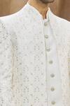 Shop_Arihant Rai Sinha_White Heavy Imported Silk Embroidered Achkan And Kurta Set_Online_at_Aza_Fashions