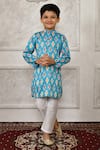 Buy_Arihant Rai Sinha_White Silk Printed Geometric Kurta Set _at_Aza_Fashions