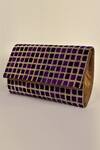 Buy_Alor Bags_Purple Crystals Makhmali Envelope Clutch _Online_at_Aza_Fashions