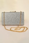 Buy_Alor Bags_Silver Embellished Maharani Clutch _Online_at_Aza_Fashions