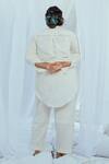 Shop_Latha Puttanna_White Anishka Handwoven Cotton Shirt_at_Aza_Fashions