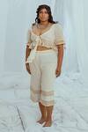 Buy_Latha Puttanna_White Jesal Handwoven Cotton Pant_at_Aza_Fashions