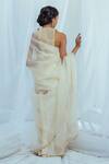 Shop_Latha Puttanna_White Dali Handwoven Cotton Blouse_at_Aza_Fashions