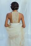 Buy_Latha Puttanna_White Dali Handwoven Cotton Blouse_Online_at_Aza_Fashions